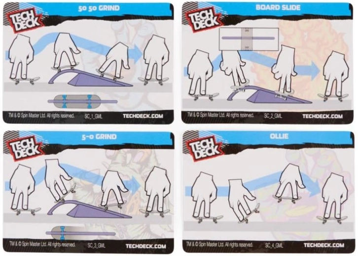 Step-by-step trick cards