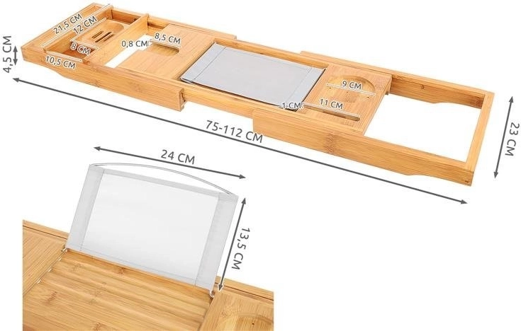 Regulējams garums vairumam vannu