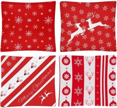 Vienots Ziemassvētku stils 4 gab. komplektā