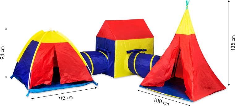 Elastīgs 5‑in‑1 spēļu laukums iztēlei