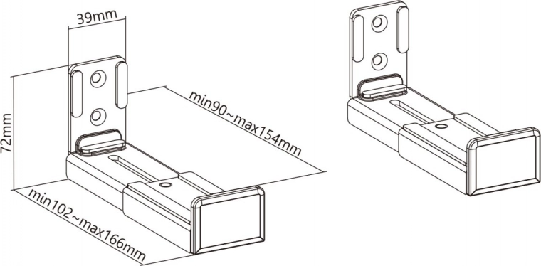 Regulējams dziļums 9–15,4 cm