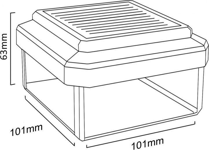Vienkārša uzstādīšana uz staba 100 × 100 mm