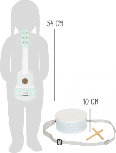 54 cm ģitara un bungas ar siksnu