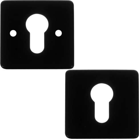 Moderns matēti melns ar kvadrātveida rozeti