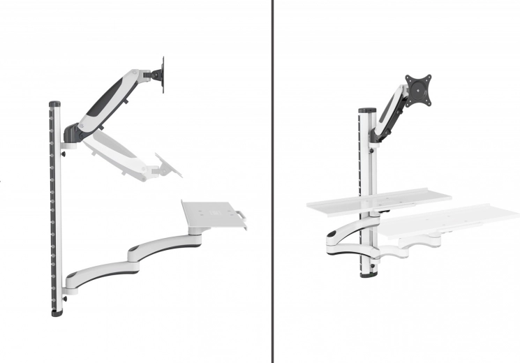 Integrated shelf for keyboard and mouse