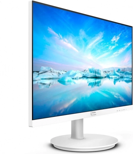 Elegant white design with slim bezels