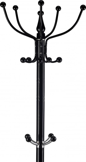 Durable black metal construction