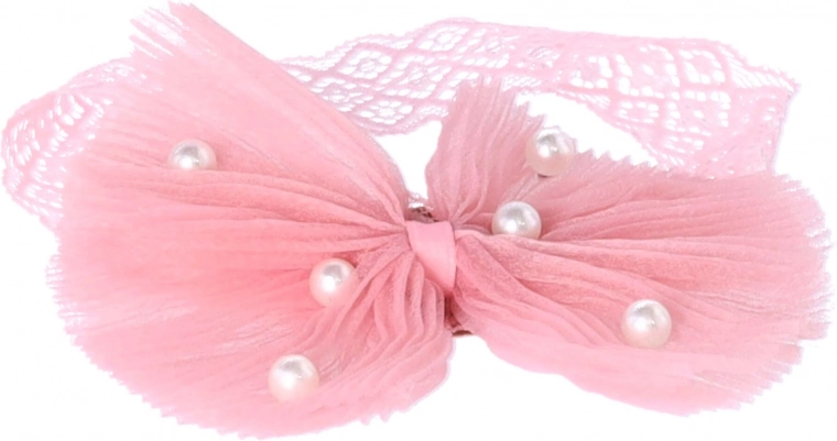 Eleganta rozā matu lente