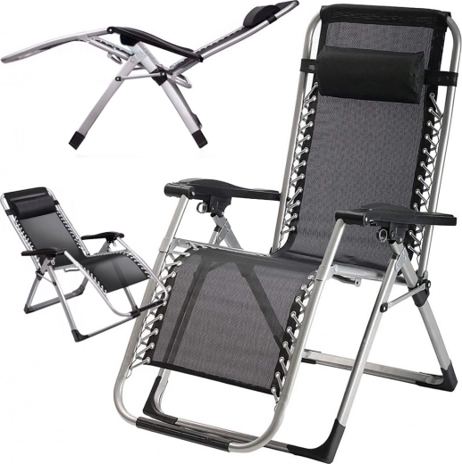 Daudzpozīciju gravitācijas dārza atpūtas krēsls