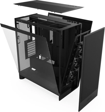 Direct GPU cooling with bottom fans