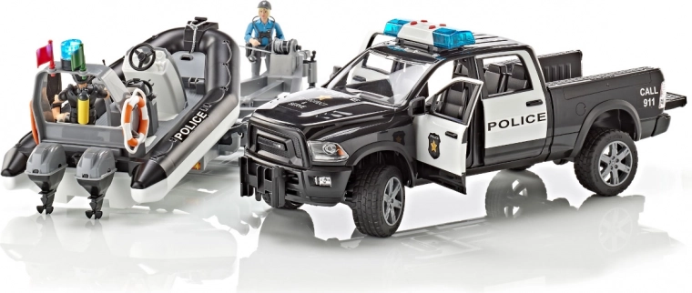 Realistic features of the police pickup