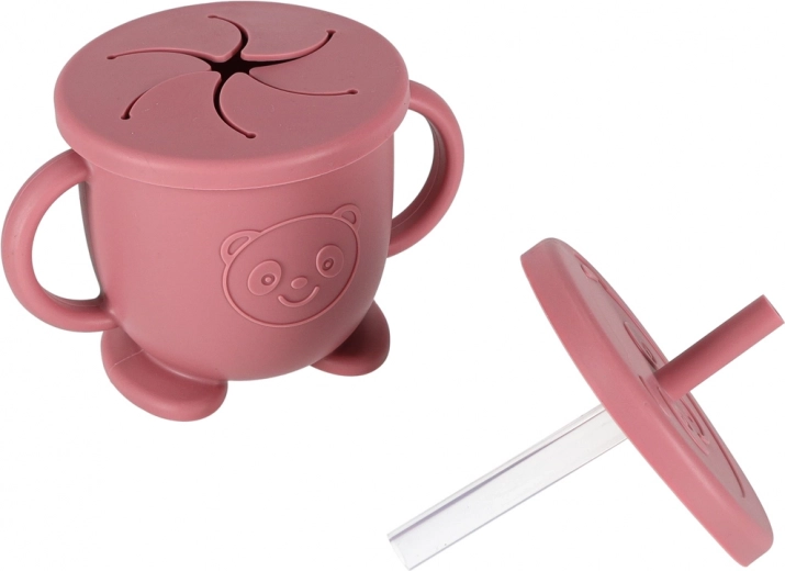 Krūzīte 2 vienā: uzkodas un salmiņš