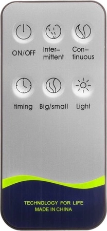 Tālvadība, miglas režīmi un taimeris