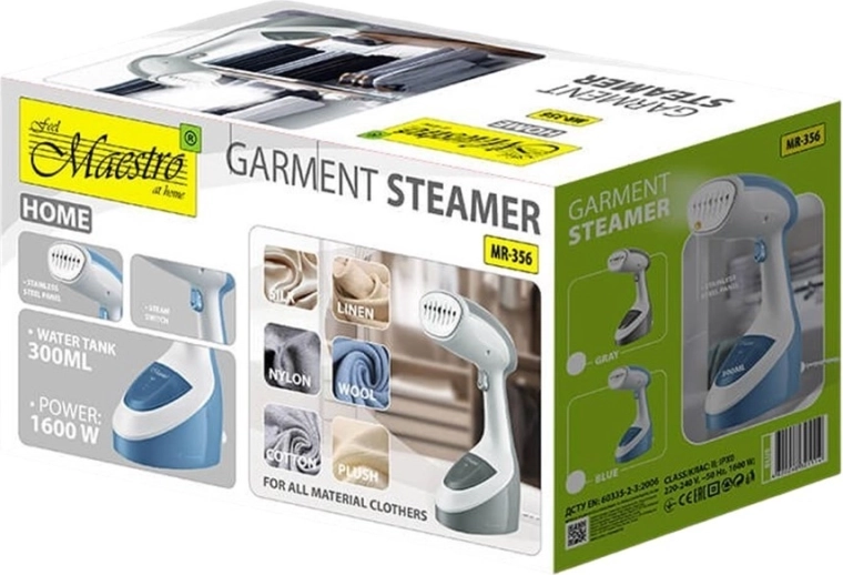 Powerful 1600 W and 25 g/min steam