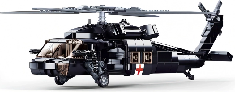 Reālistisks glābšanas UH–60 ar funkcionāliem rotoriem