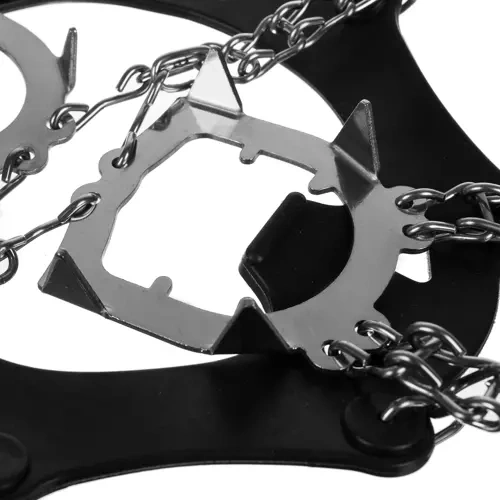 Drošs solis, pateicoties 12 nerūsējošā tērauda smailēm