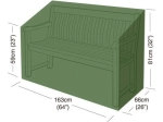 Aizsargpārsegs dārza soliņam 163 × 66 × 81 cm, PE 90 g/m²