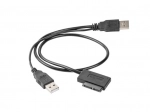 USB adapteris ar barošanu kabelī -> SATA Slim SSD (13 pin)