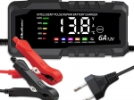 Mikroprocesoru lādētājs 12 V 6 A ar remonta funkciju AGM, GEL un LiFePO4 akumulatoriem ar LCD