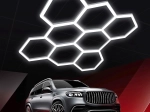 Sešstūra LED paneļu apgaismojums 257 × 244 cm, 280 W, 6500K – garāžai, darbnīcai un mājai