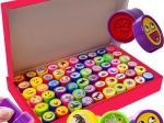 Stamp Set for Kids - 60 Pieces, Animals and Emojis