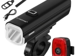 Trizand LED velosipēda lukturis 1000 lm USB-C ar powerbanku (priekšējais + aizmugurējais)