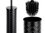 Silicone toilet brush with metal stand, black 38 × 10 cm VILDE