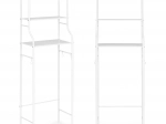 Tall bathroom cabinet with 3 shelves aluminum construction