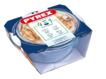 Apaļa cepamtrauka bļoda ar vāku 3 l PYREX stikls