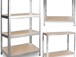 Metāla plaukts PLONOS 174 × 80 × 40 cm, cinkots, 4 plaukti, nestspēja 600 kg