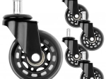 Gumotas biroja krēsla ritenīši 63 mm, tapa 11 mm, komplekts 5 gab.