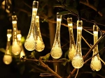 Solar Garden Chain Light Drops 6.5 m, 30 LED, Warm White