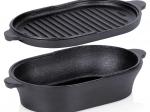 Lējčuguna ovāla cepamforma ar vāku 2v1 Cast Line 28 × 16 cm, 1,2 l