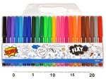 Set of 24 colored markers