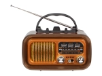 pārnēsājams retro AM/FM radio ar saules uzlādi un Bluetooth