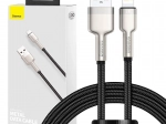 USB‑A uz Lightning kabelis BASEUS Cafule 1 m, 2,4 A – melns