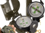 Militārs lēcu kompass ar metāla korpusu