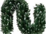 Trimmed Christmas garland with snow effect 270 cm