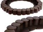 Garden plastic palisade brown 4.1 m – 32 pieces
