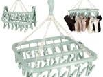 Universal Plastic Clothes Dryer with 32 Blue Clips