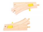 Wooden Switching Track for Train Sets Bigjigs Rail 2 Pcs