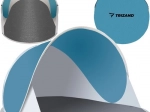 Pludmales pop-up telts 145 × 100 × 70 cm – tirkīzzili balta