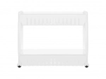 Mobilā virtuves vai vannas istabas plauktiņš uz ritenīšiem, balts