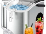 Ledus kubiņu gatavotājs Ruhhy 1,2 l sudraba krāsā 12 kg/24 h