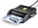 Karšu lasītājs Axagon CRE-SM3SD USB ar SD/microSD/SIM atbalstu