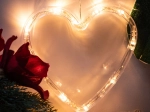 LED spīdoša sirds Ziemassvētku dekorācija
