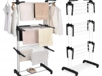 Vertical clothes drying rack with wheels, foldable, ModernHome