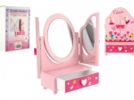 Children's vanity mirror with jewelry box Princess, wooden, pink