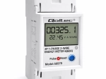 Vienfāzes elektroenerģijas skaitītājs uz DIN sliedes ar LCD, LED indikāciju un RESET funkciju 230 V 60 A